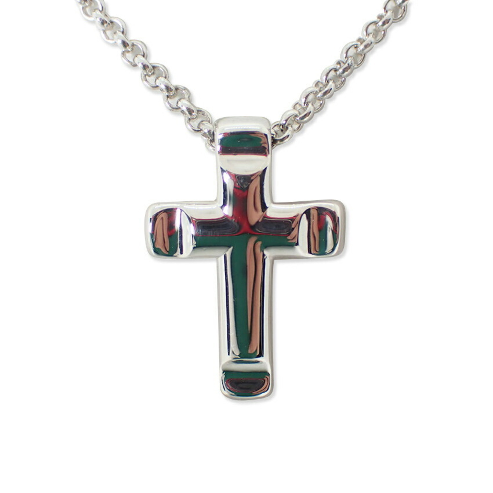 Tiffany & Co. 925 Paloma Groove Cross Pendant Necklace